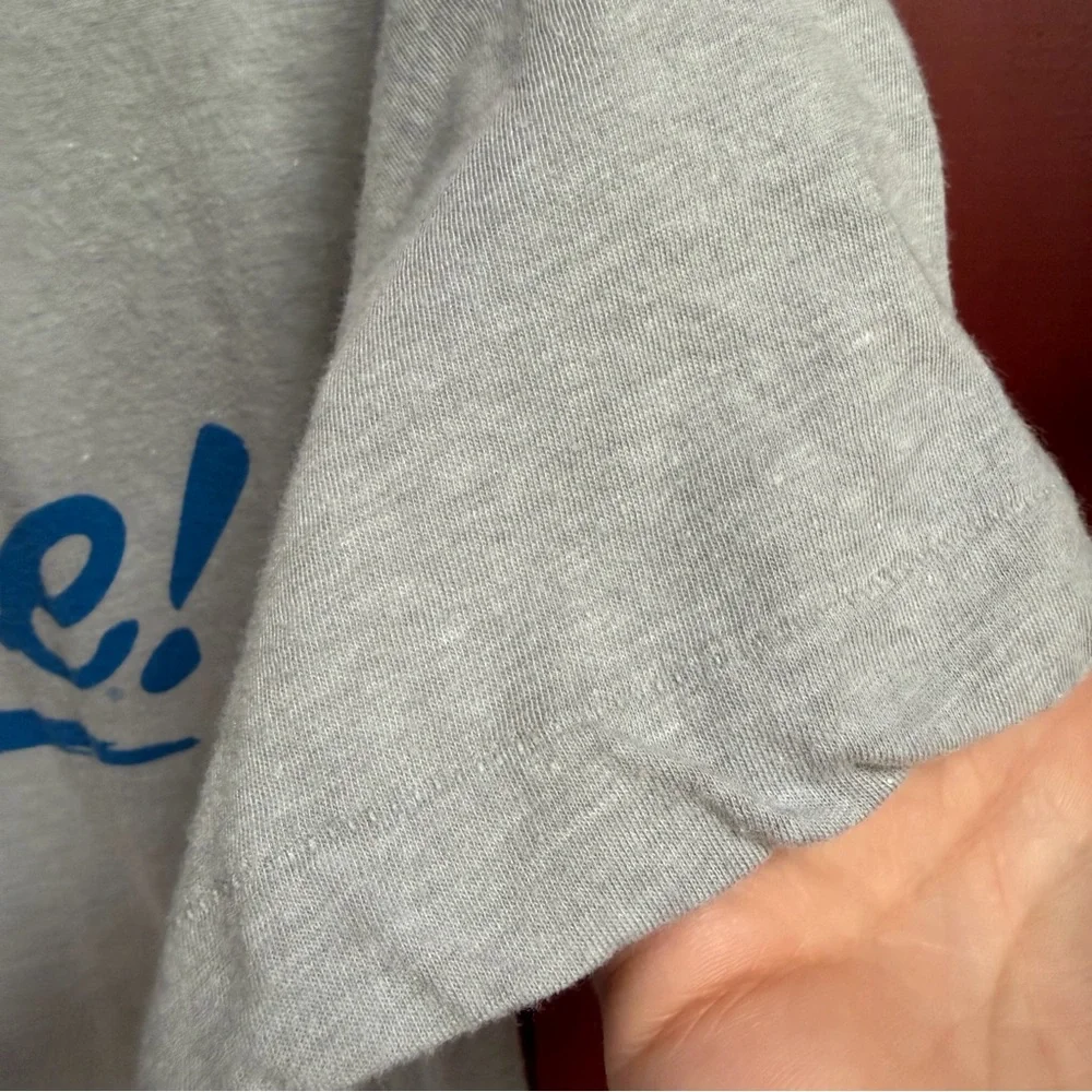 HOMAGE Light Gray Tee with Bold Blue "Go Big Blue!" Graphic - Picture 4 of 5